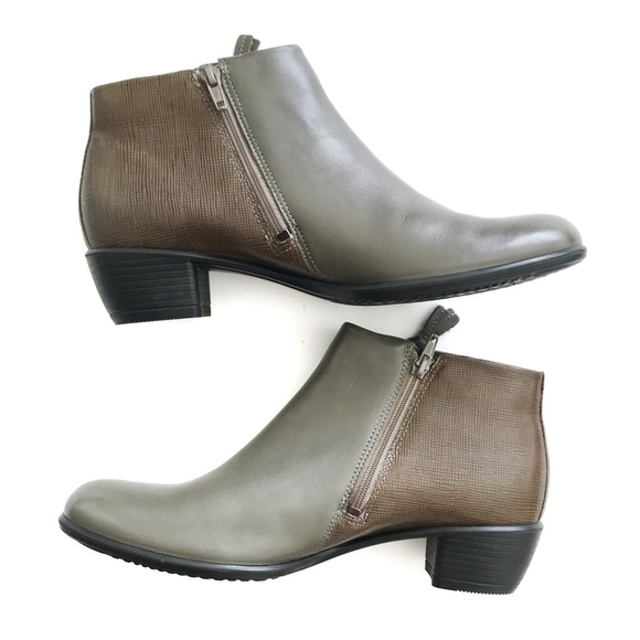 Ecco Shoes - NEW Ecco Shape Side Zip Leather Ankle Boots